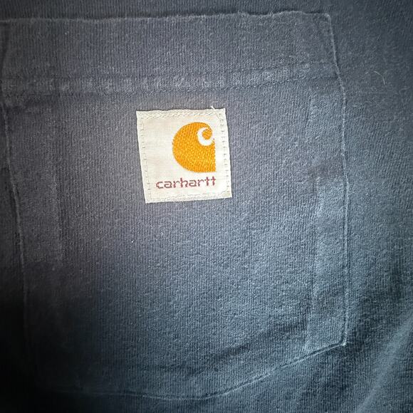 Carhartt 2XL Tall Pocket Tee Men’s Work Shirt Big & Tall Dark Gray Pocket Shirt - Picture 4 of 5